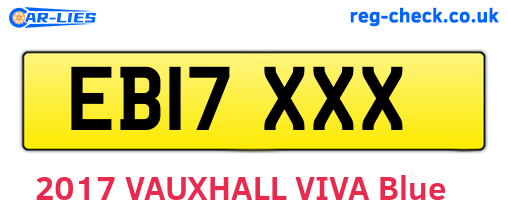 EB17XXX are the vehicle registration plates.