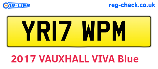 YR17WPM are the vehicle registration plates.