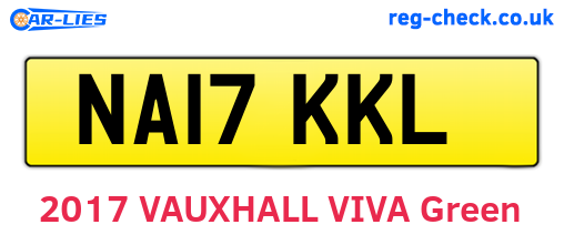NA17KKL are the vehicle registration plates.