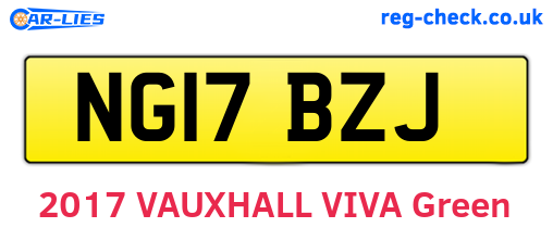 NG17BZJ are the vehicle registration plates.