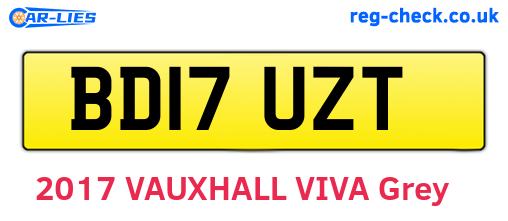 BD17UZT are the vehicle registration plates.