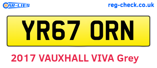 YR67ORN are the vehicle registration plates.