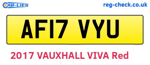 AF17VYU are the vehicle registration plates.