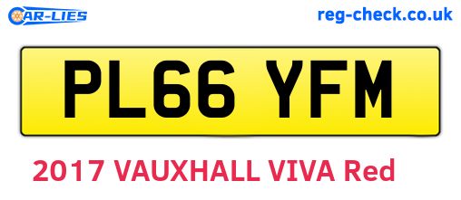 PL66YFM are the vehicle registration plates.