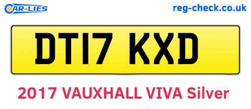 DT17KXD are the vehicle registration plates.