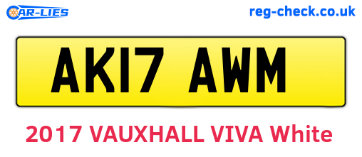 AK17AWM are the vehicle registration plates.