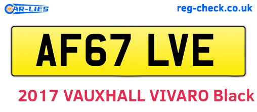 AF67LVE are the vehicle registration plates.