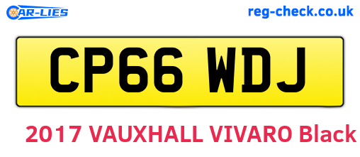 CP66WDJ are the vehicle registration plates.