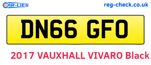 DN66GFO are the vehicle registration plates.