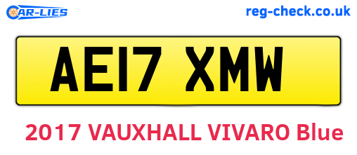 AE17XMW are the vehicle registration plates.