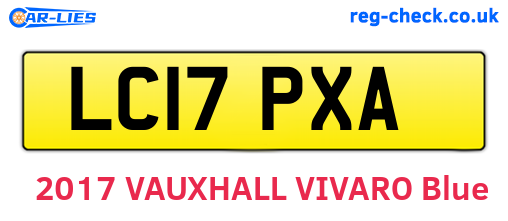 LC17PXA are the vehicle registration plates.