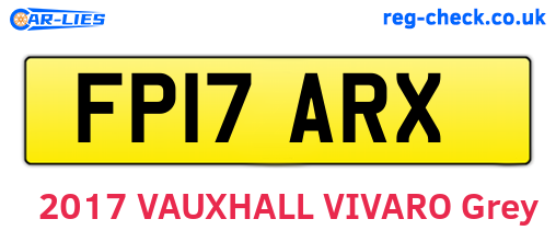 FP17ARX are the vehicle registration plates.