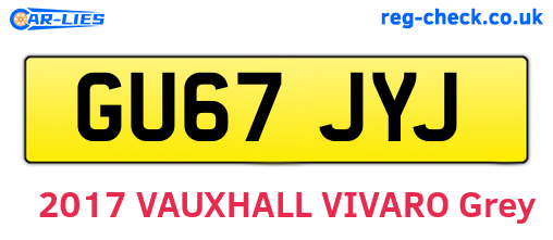 GU67JYJ are the vehicle registration plates.