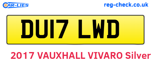 DU17LWD are the vehicle registration plates.
