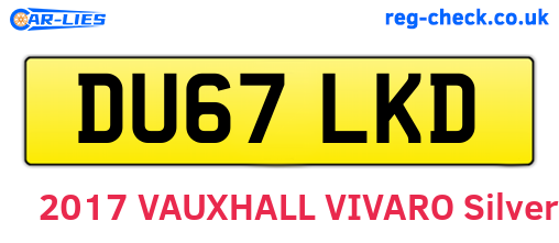 DU67LKD are the vehicle registration plates.