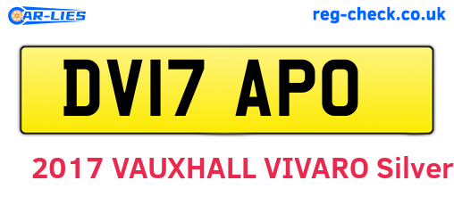 DV17APO are the vehicle registration plates.