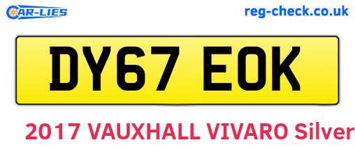 DY67EOK are the vehicle registration plates.