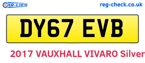 DY67EVB are the vehicle registration plates.