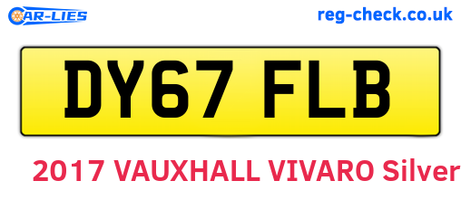 DY67FLB are the vehicle registration plates.