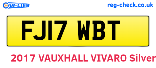 FJ17WBT are the vehicle registration plates.