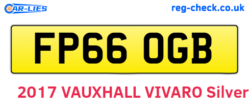FP66OGB are the vehicle registration plates.