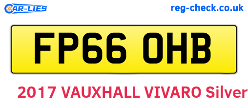 FP66OHB are the vehicle registration plates.