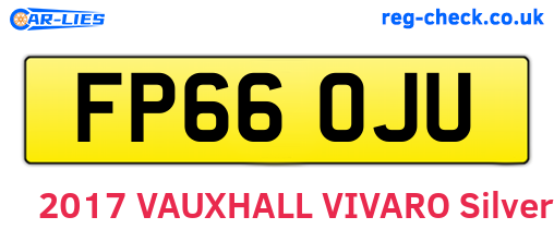 FP66OJU are the vehicle registration plates.