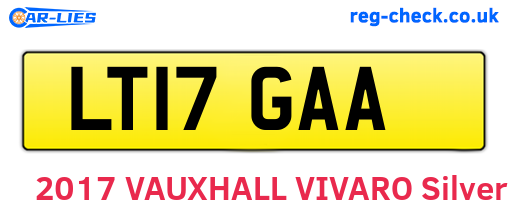 LT17GAA are the vehicle registration plates.