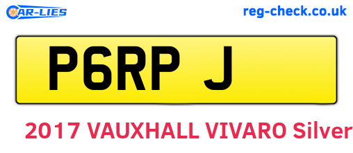 P6RPJ are the vehicle registration plates.