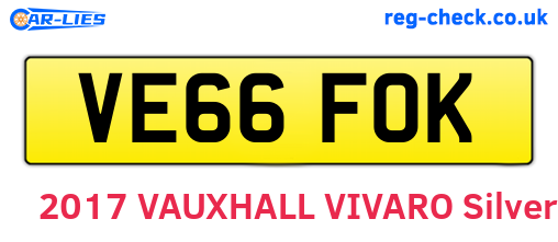 VE66FOK are the vehicle registration plates.
