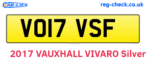 VO17VSF are the vehicle registration plates.