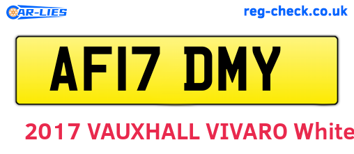 AF17DMY are the vehicle registration plates.