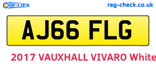AJ66FLG are the vehicle registration plates.