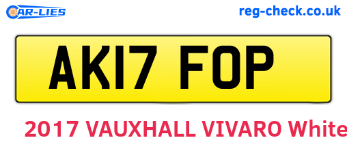 AK17FOP are the vehicle registration plates.