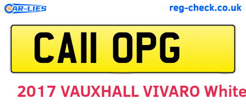 CA11OPG are the vehicle registration plates.