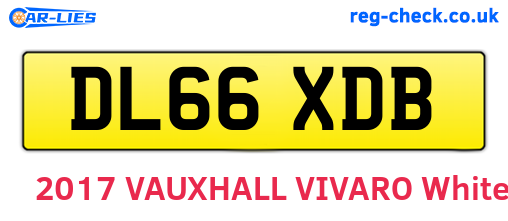 DL66XDB are the vehicle registration plates.