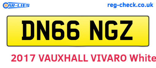 DN66NGZ are the vehicle registration plates.