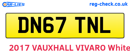 DN67TNL are the vehicle registration plates.