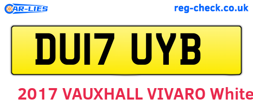 DU17UYB are the vehicle registration plates.