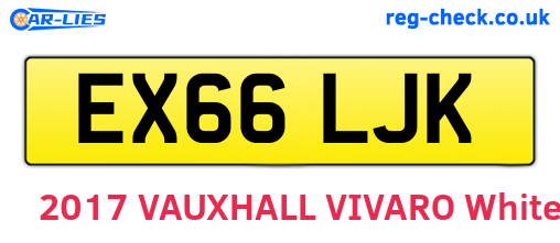 EX66LJK are the vehicle registration plates.