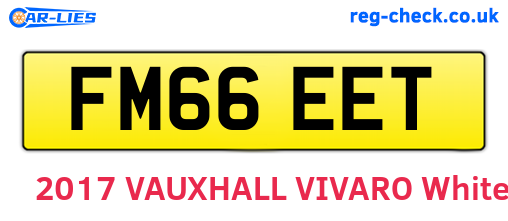 FM66EET are the vehicle registration plates.