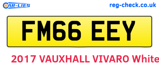 FM66EEY are the vehicle registration plates.