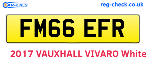 FM66EFR are the vehicle registration plates.