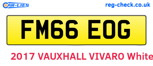 FM66EOG are the vehicle registration plates.