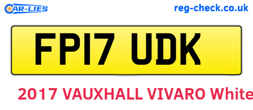 FP17UDK are the vehicle registration plates.