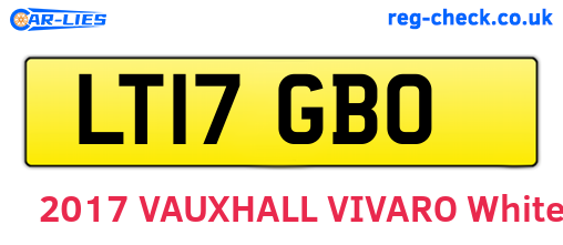 LT17GBO are the vehicle registration plates.