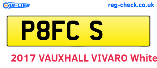 P8FCS are the vehicle registration plates.