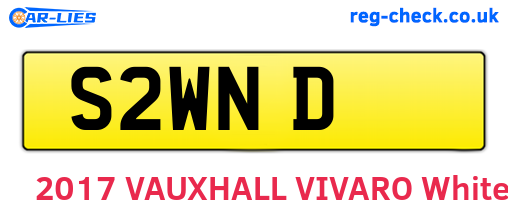 S2WND are the vehicle registration plates.