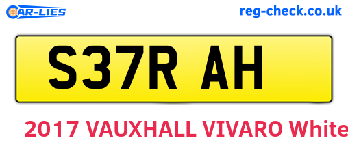 S37RAH are the vehicle registration plates.