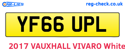 YF66UPL are the vehicle registration plates.